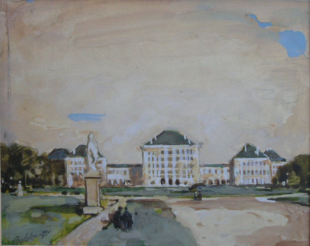 Watercolour - Nyphenburg Palace Gardens